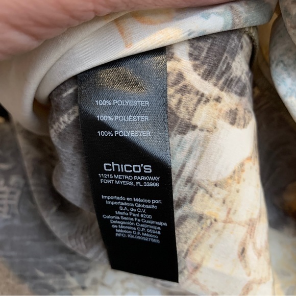 Chicos Travelers Collection Jacket Kimono Open‎ Front Size 3 - Picture 9 of 10